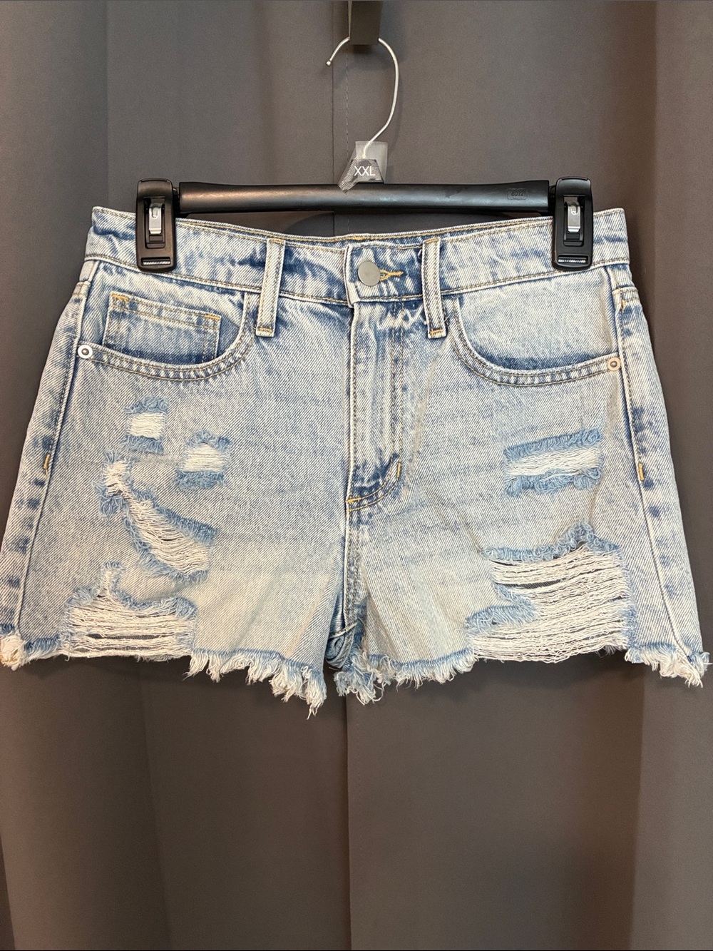 Altar'd State Light Blue Distressed Denim Cutoff Shorts